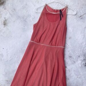 Marc New York Coral mesh/ivory underlay dress SZ 8